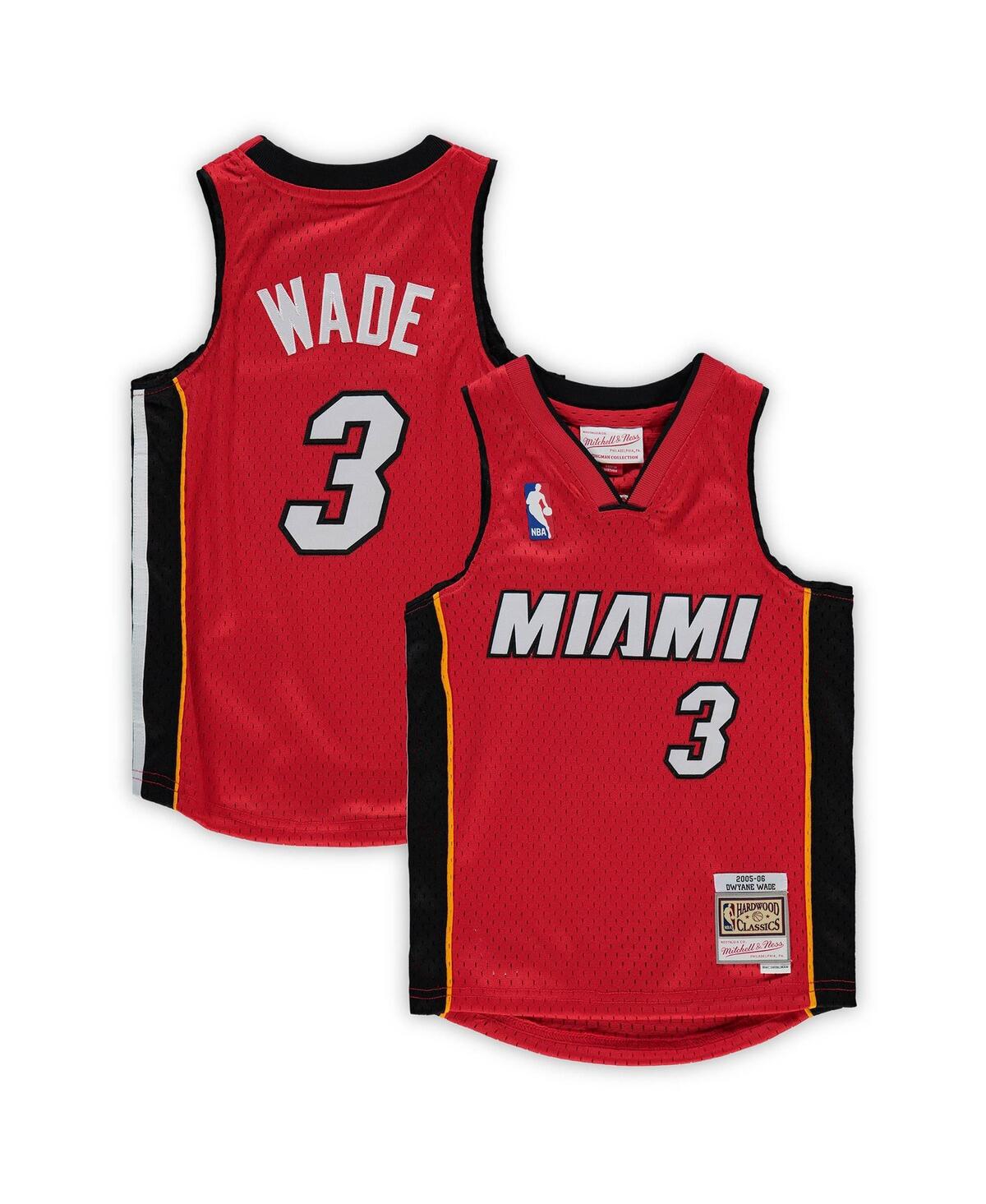 Preschool Unisex Mitchell & Ness Dwyane WadeMiami Heat 2005-06 Hardwood Classics Player Jersey - Red