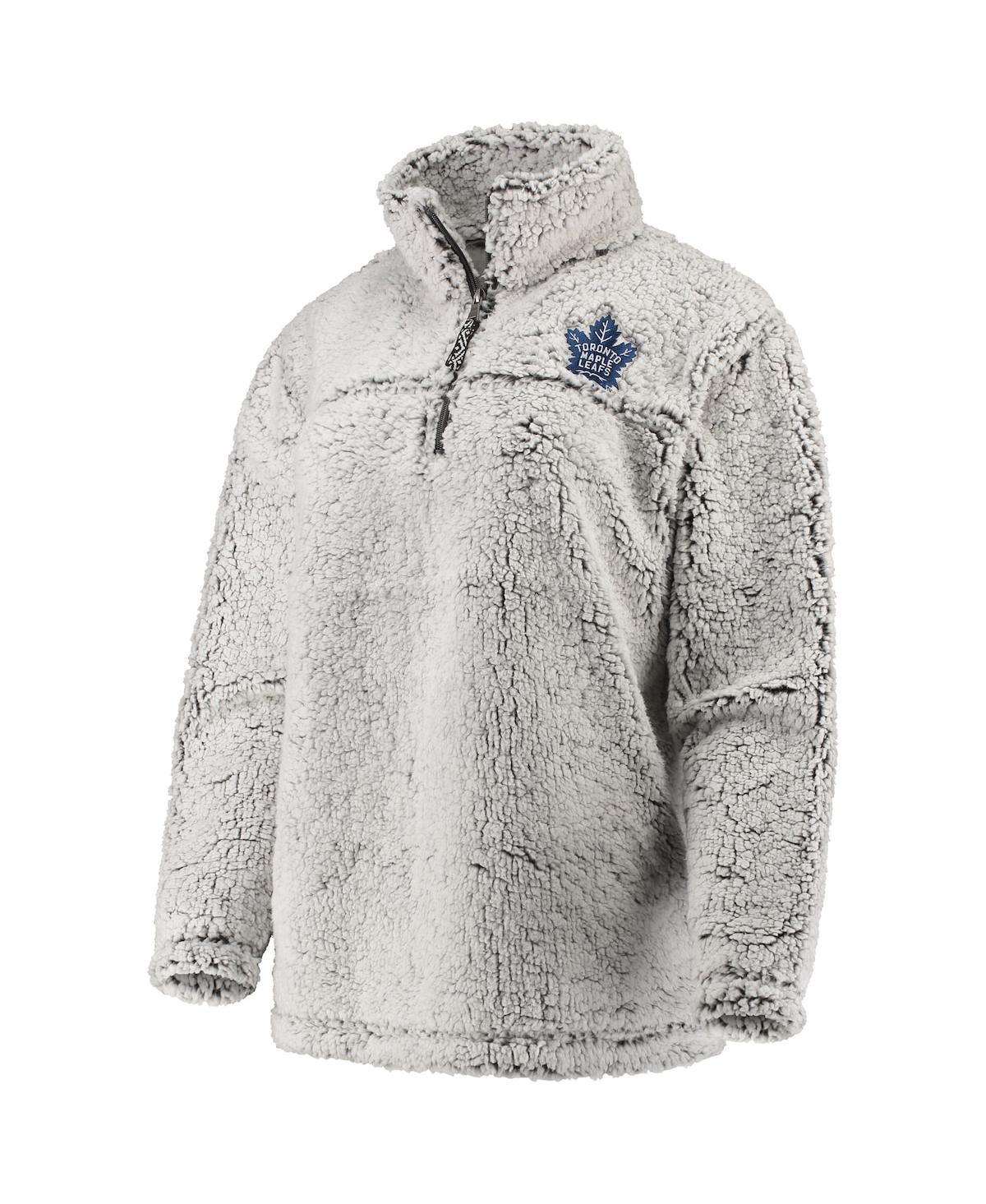 Women's G-Iii 4Her By Carl BanksToronto Maple Leafs Sherpa Quarter-Zip Pullover Jacket - Gray