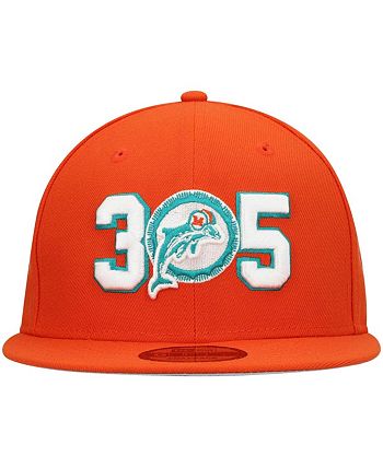 New Era Men's Orange Miami Dolphins Historic Logo Three Zero Five 9FIFTY  Snapback Hat - Macy's