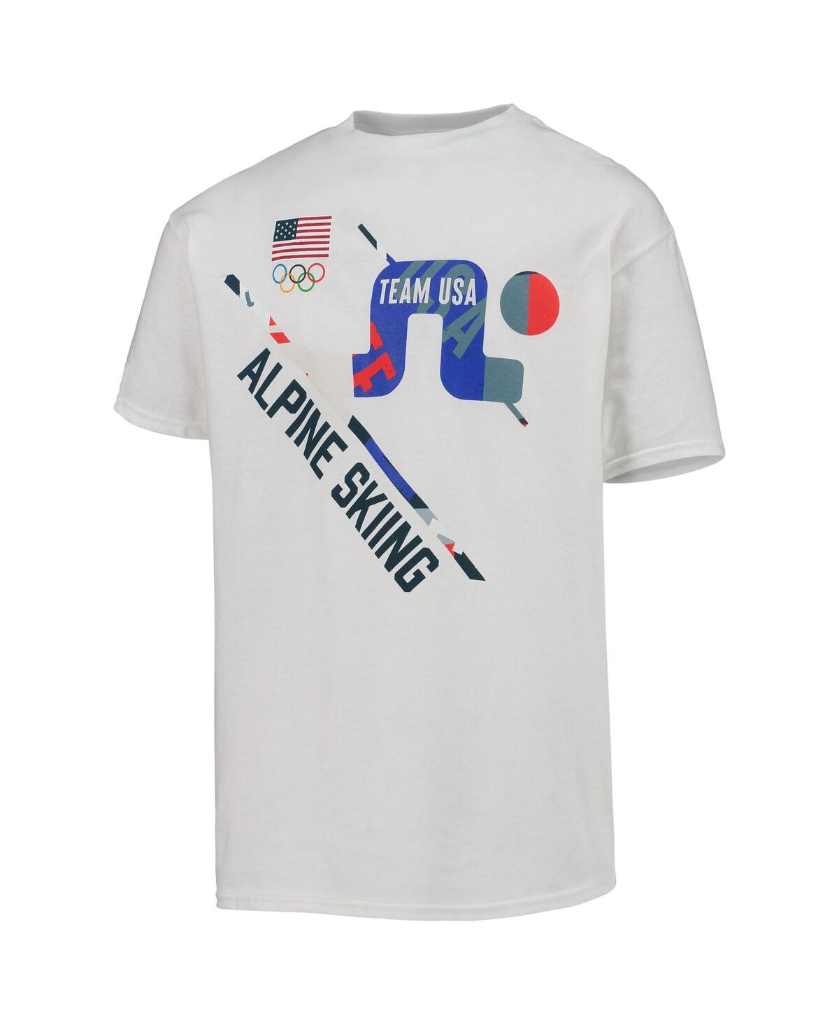 Big BoysTeam Usa Skiing Scattered Swatch T-shirt - White
