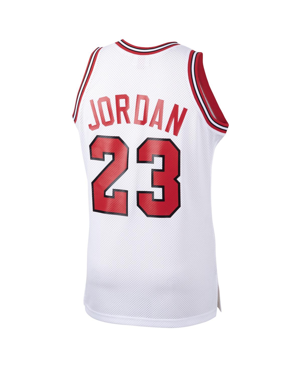 Men's Mitchell & Ness Michael JordanChicago Bulls 1984-85 Hardwood Classics Rookie Authentic Jersey - White