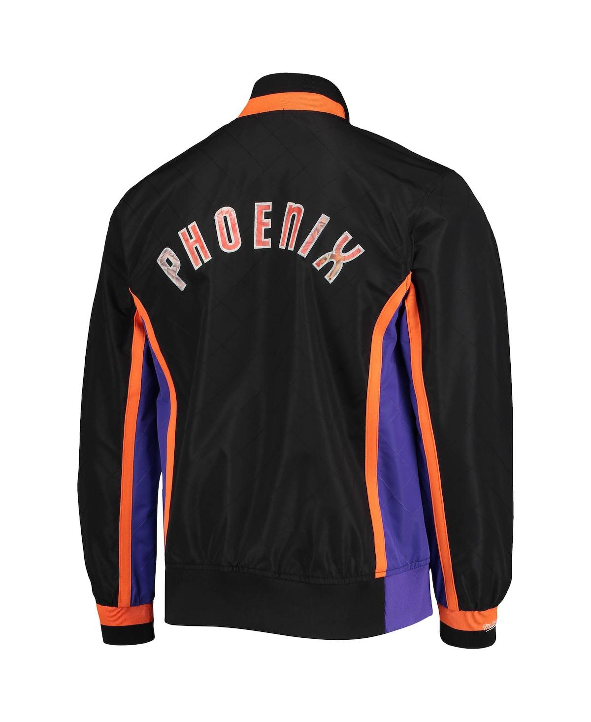 Men's Phoenix SunsMitchell & Ness Hardwood Classics 75th Anniversary Authentic Warmup Full-Snap Jacket - Black