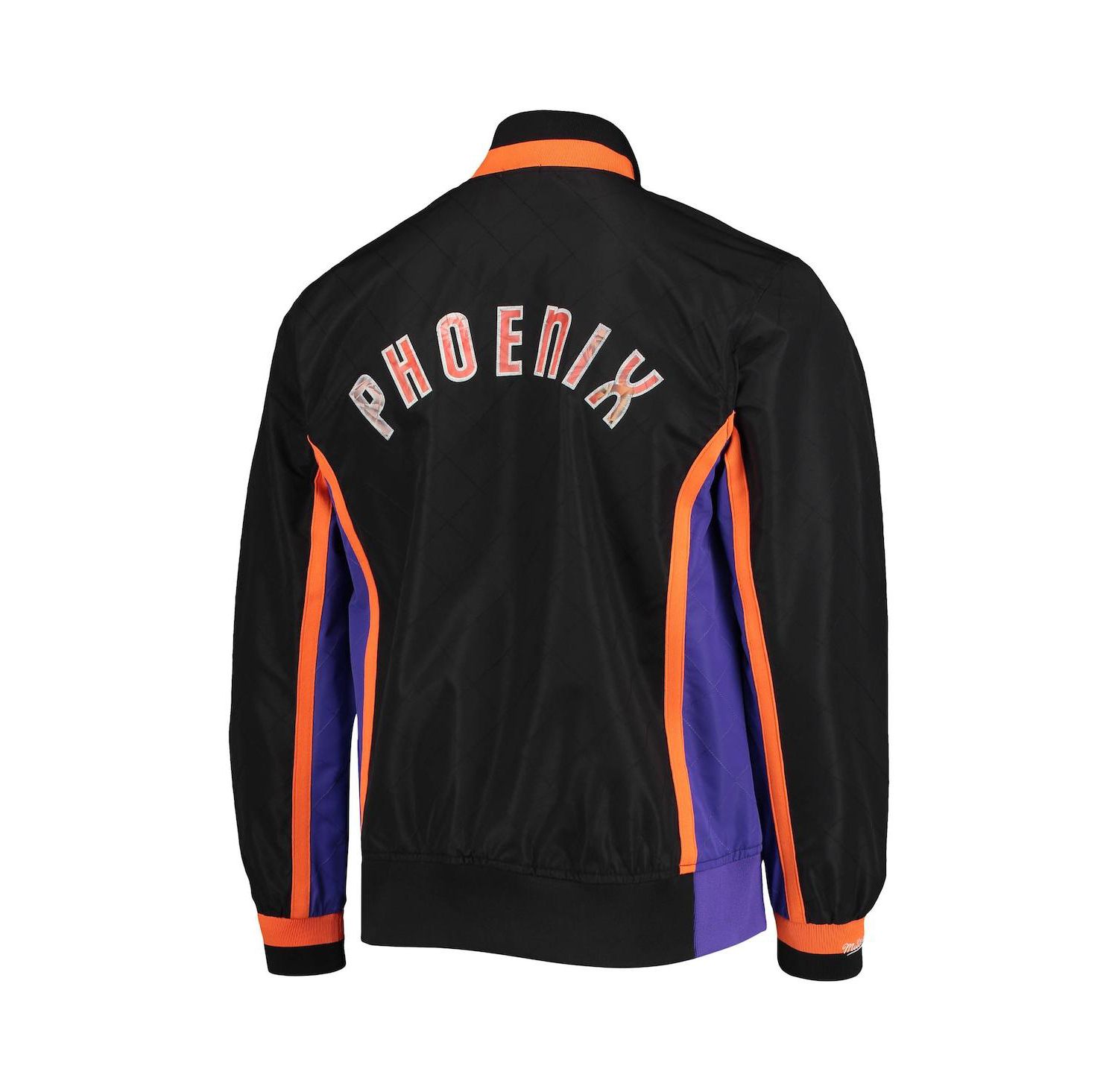 Men's Phoenix Suns Black Hardwood Classics 75th Anniversary Authentic Warmup Full-Snap Jacket