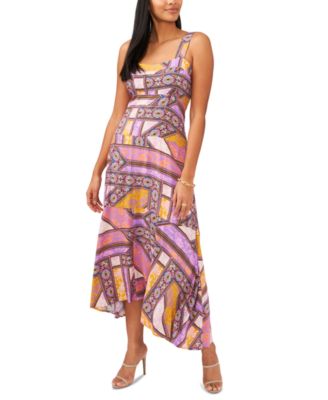 MSK - Patchwork Print Maxi Dress