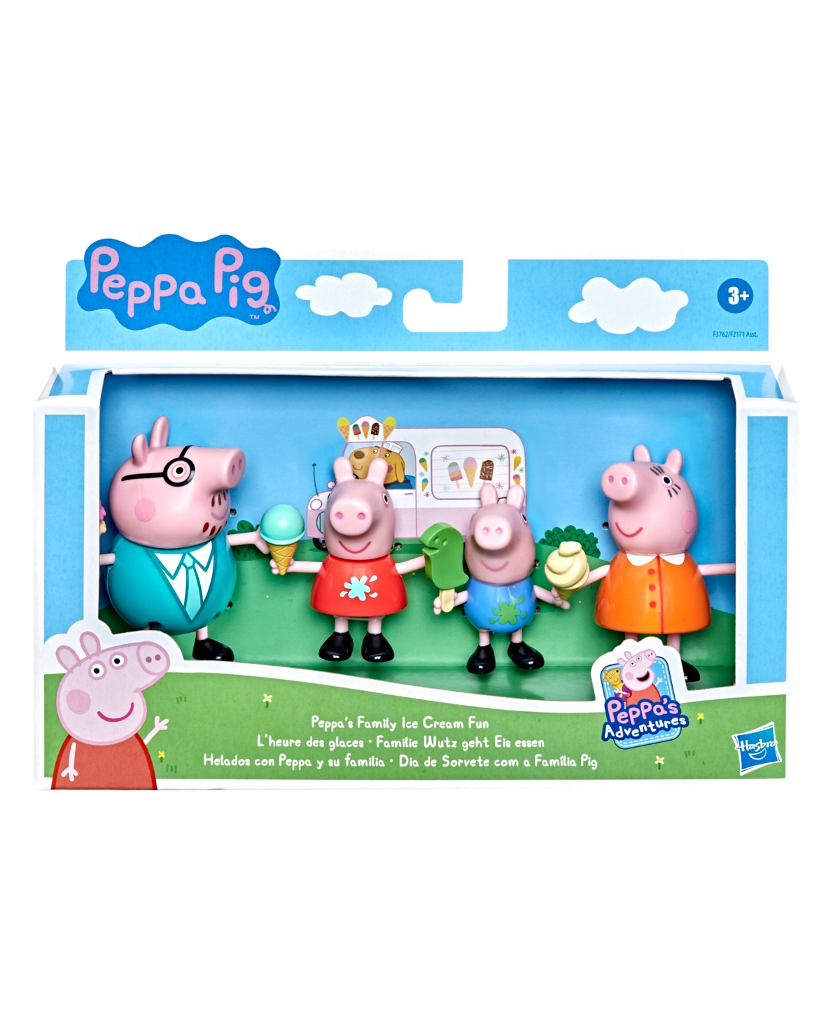 Shop Peppa Pig Peppa Family Ice Cream Fun, Set Of 4 In Multi