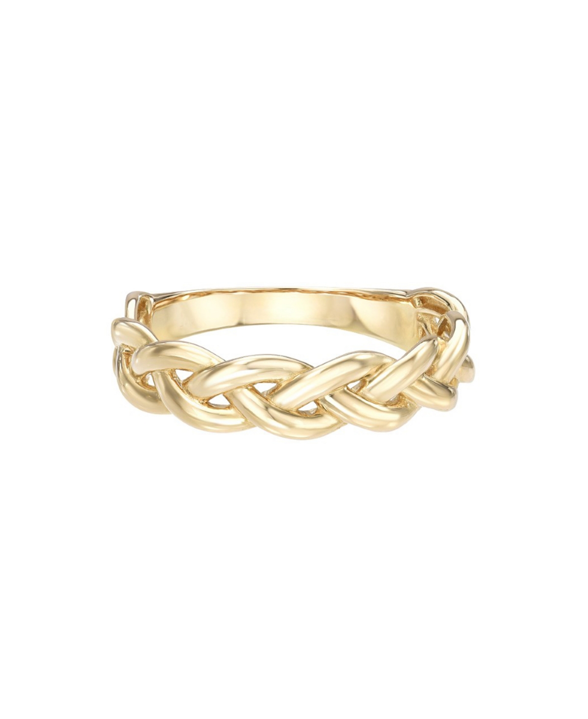 Gold Woven Band Ring - Gold