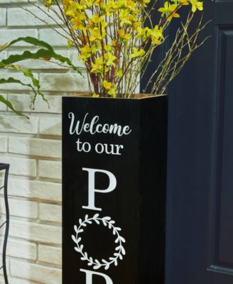 30" Double Sided Solid Boxed 'Welcome to our PORCH' Porch Sign