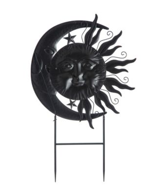 36.25" Sun and Moon Yard Stake or Wall Decor
