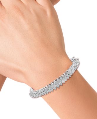 EFFY&reg; Diamond Multirow Bangle Bracelet (1 ct. t.w.) in 14k White Gold (Also available in 	14K Two Tone Gold)
