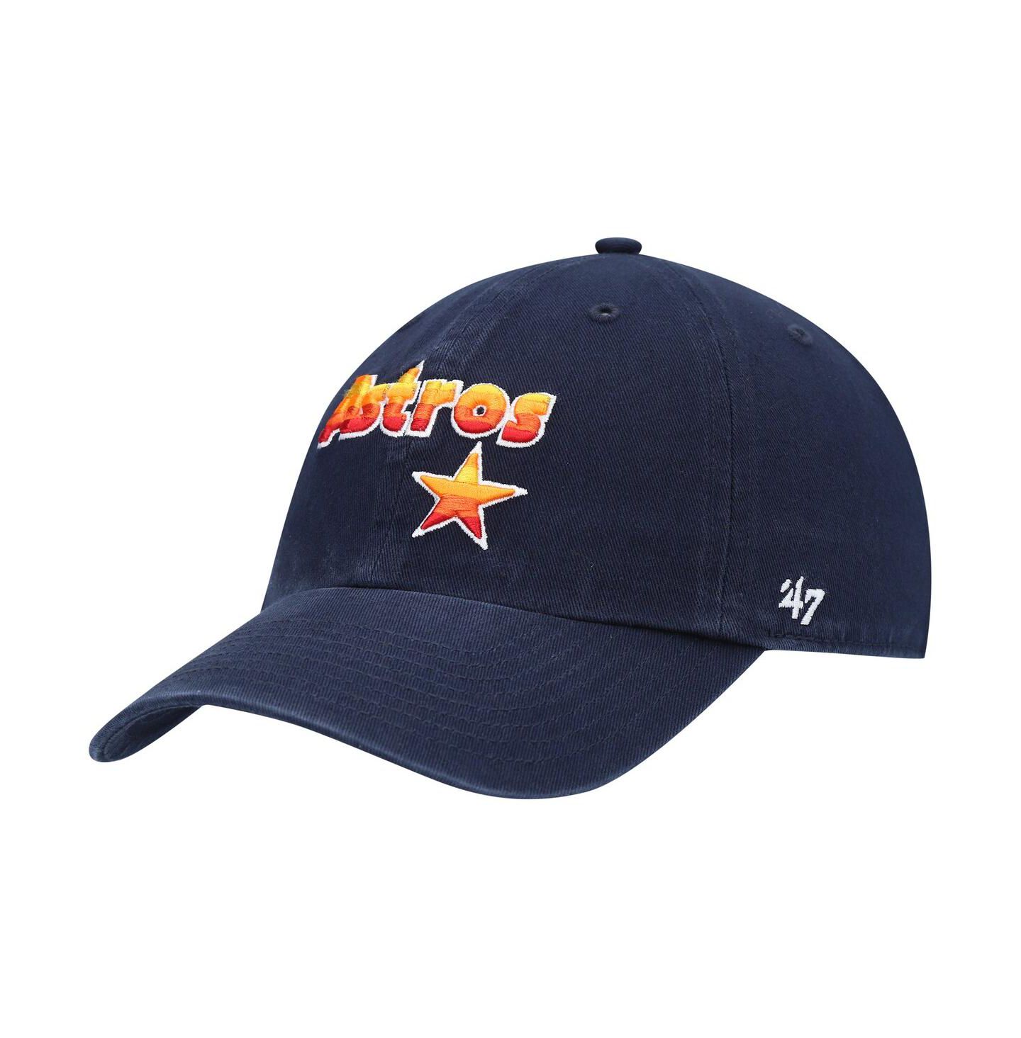 Мужская кепка '47 Brand Navy Houston Astros Logo Cooperstown Collection Clean Up Adjustable Hat — фото 2