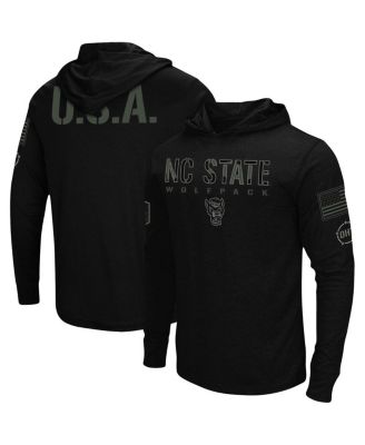 Men's Black NC State Wolfpack OHT Military-Inspired Appreciation Hoodie Long Sleeve T-shirt