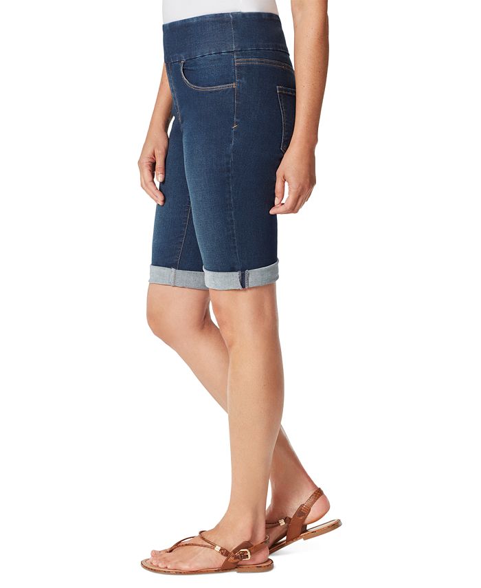 Gloria Vanderbilt Amanda PullOn 11" Denim Bermuda Shorts & Reviews