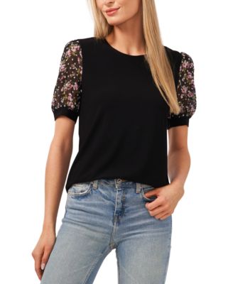 macy's black dressy tops