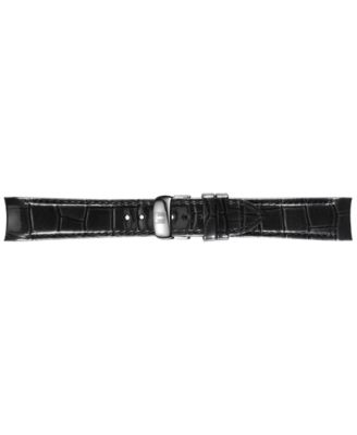 Swiss Couturier Diamond (1/3 ct. t.w.) Black Leather Strap Watch 32mm