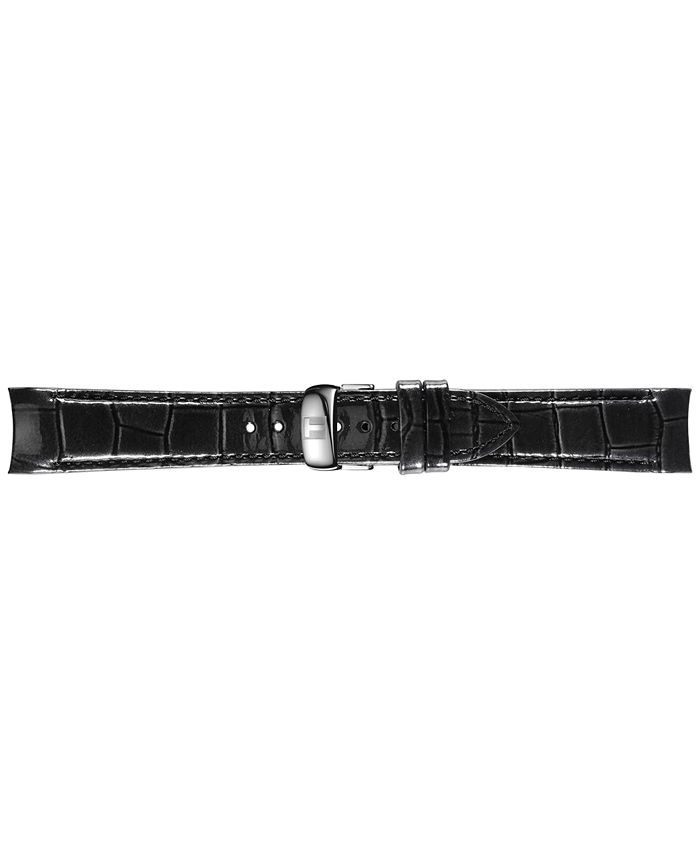 Tissot Women's Swiss Couturier Diamond (1/3 ct. t.w.) Black Leather