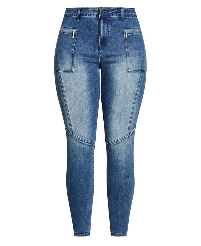 City Chic Trendy Plus Size Harley Claire High Rise Skinny Jeans