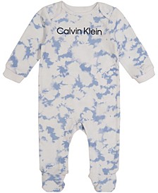 Baby Boys One-Piece Cloud Tie-Dye Footed Coverall