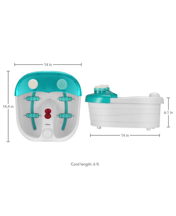 Sunbeam 16975 Aqua Therapy Foot Spa with SoftTouch Bubble Massage Macy