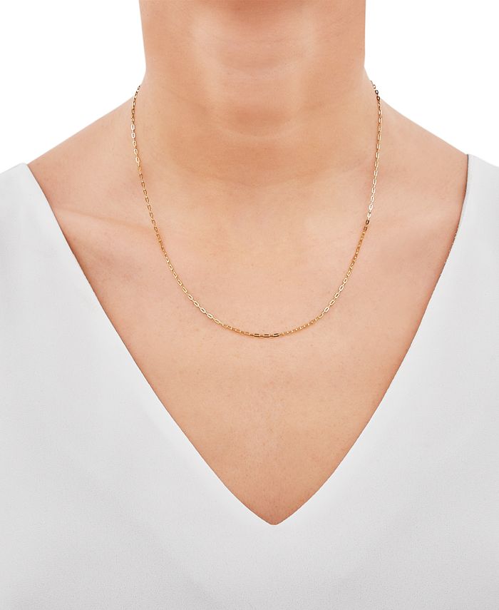 Macy's Paperclip Link 18" Chain Necklace in 14k Gold & Reviews