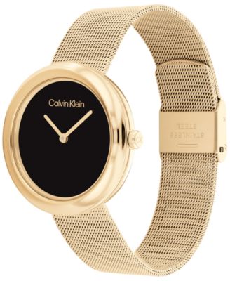 Gold-Tone Mesh Bracelet Watch 34mm