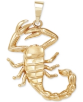 Polished Scorpion Pendant in 10k Gold - Gold