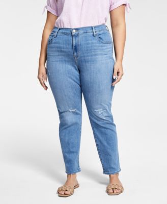 Levi's Trendy Plus Size 724 High-Rise Straight-Leg Jeans - Macy's