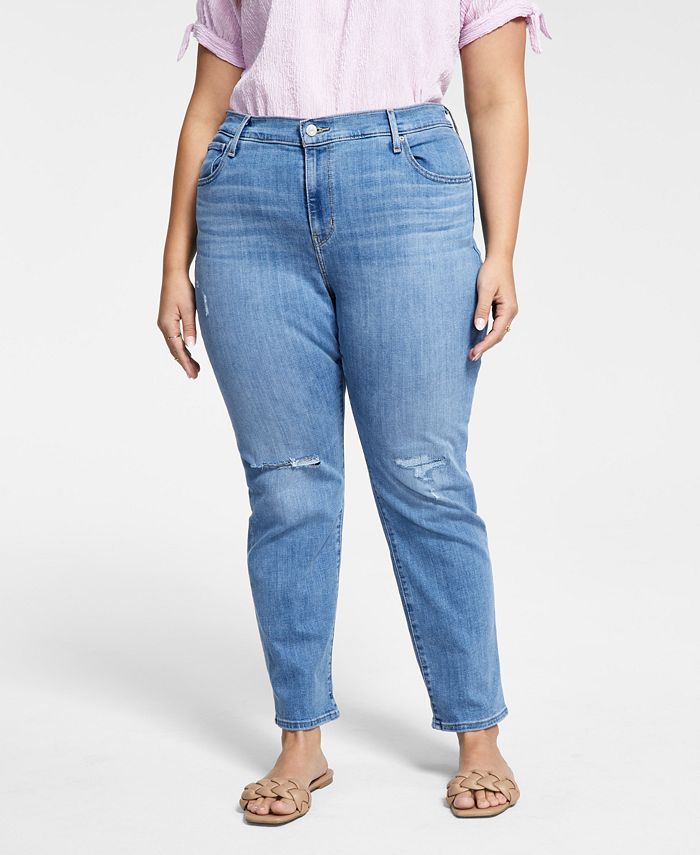 Levi's Trendy Plus Size 724 High-Rise Straight-Leg Jeans & Reviews - Jeans  - Plus Sizes - Macy's