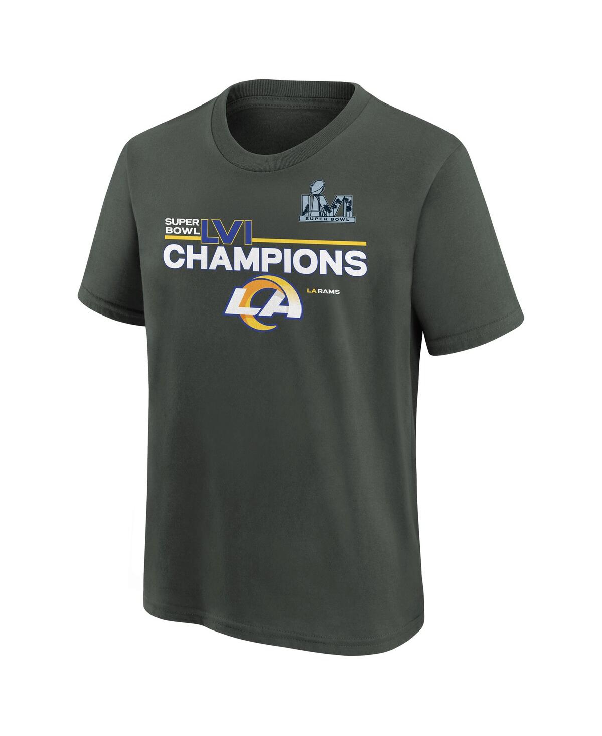 Big Boys NikeLos Angeles Rams Super Bowl Lvi Champions Roster T-shirt - Anthracite
