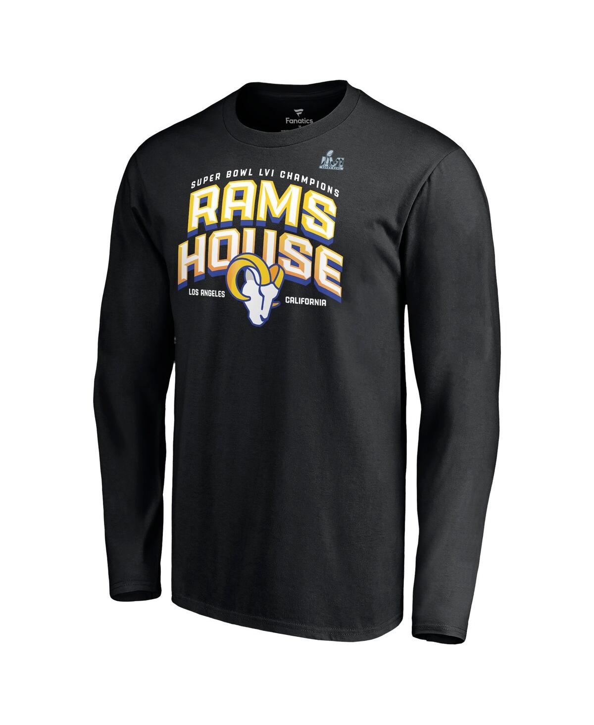 Men's FanaticsLos Angeles Rams Super Bowl Lvi Champions Hometown Long Sleeve T-shirt - Black
