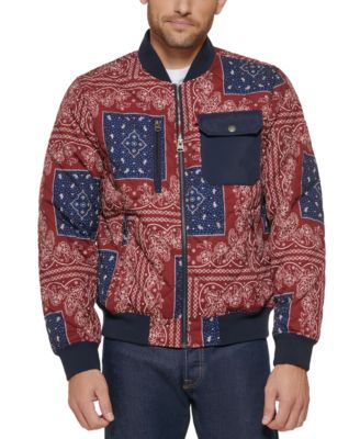 levis diamond quilted bomber jacket