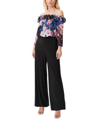 adrianna papell off the shoulder jumpsuit