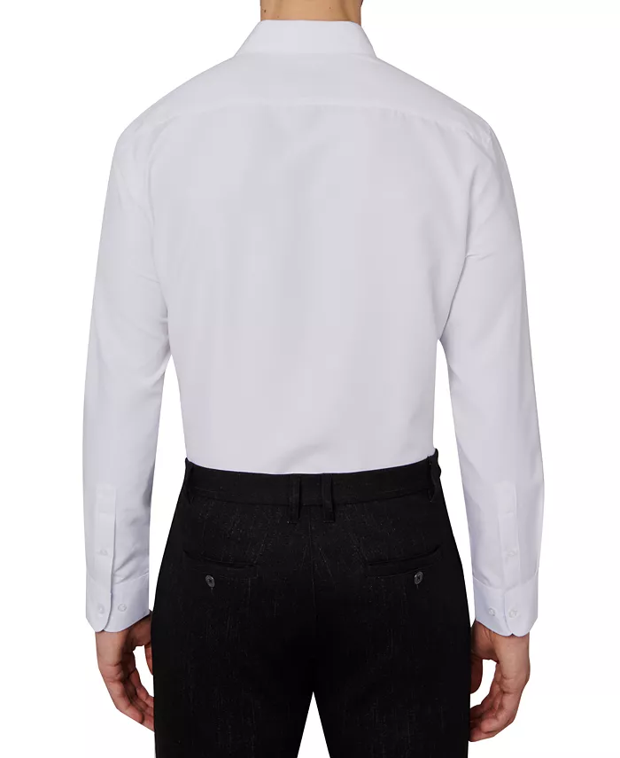 Men's Regular Fit Solid Wrinkle Free Performance Dress Shirt - thumbnail 3