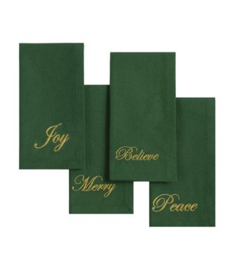 Holiday Sentiments Napkins, Set of 4