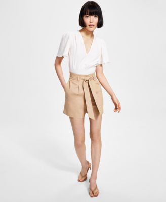 Bar III - Women's Tie-Waist Shorts