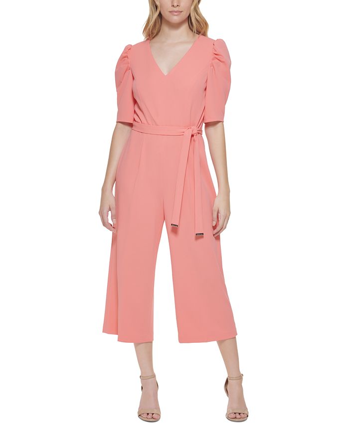 Tommy Hilfiger Puffed Sleeve Jumpsuit Macy s