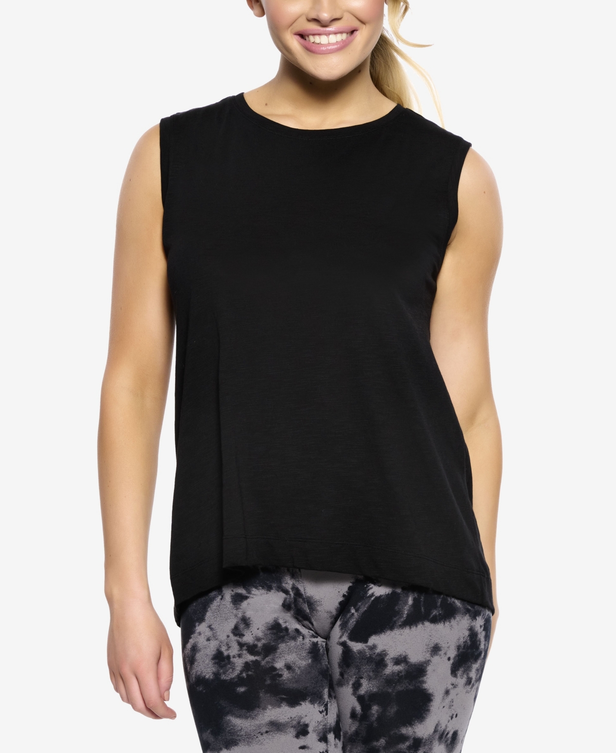 Felina Women's Textured Slub Knit Shell In Black
