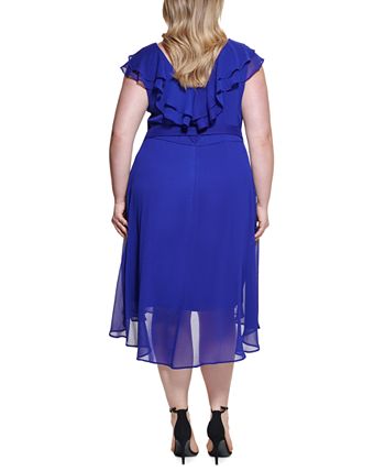 DKNY Plus Size Ruffled Dress - Macy's