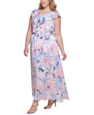 dkny print maxi dress