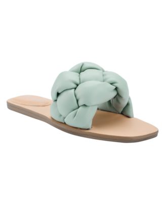 aqua braided sandals