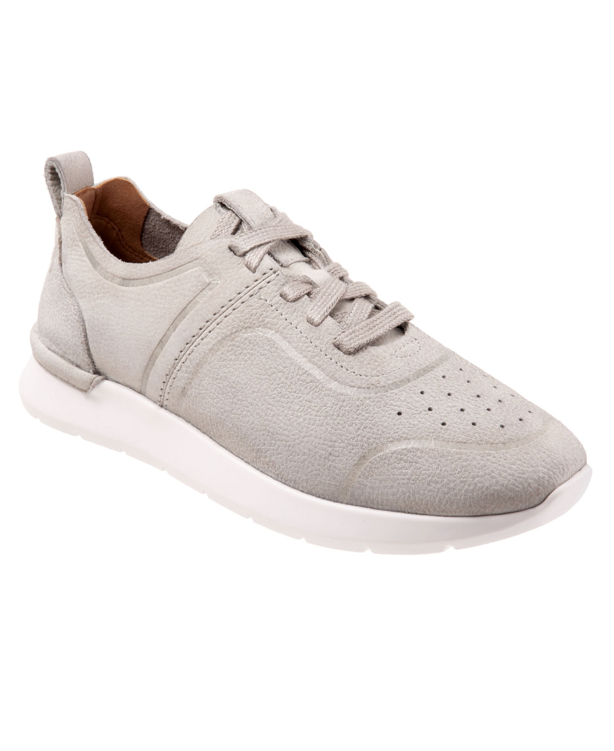 Softwalk Stella Sneaker In Light Gray Nubuck