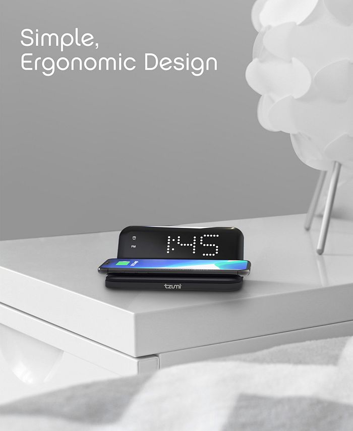 Tzumi Wireless Device Charging Alarm Clock Macy's