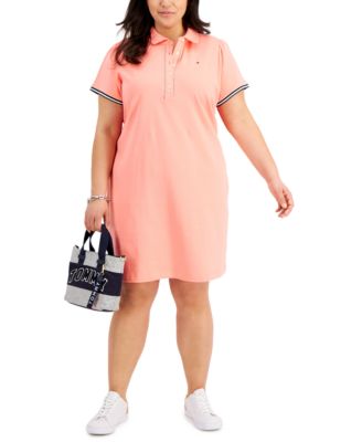 Tommy Hilfiger Plus Size Cotton Puff-Sleeve Polo Dress - Macy's