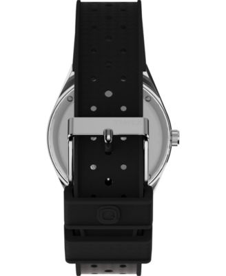 Men's Q Diver Black Synthetic Watch 38mm