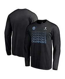 Men's Branded Black New York City FC 2021 MLS Cup Champions Standard Long Sleeve T-shirt