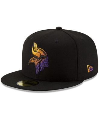 New Era Men's Black Minnesota Vikings Color Dim 59FIFTY Fitted Hat - Macy's