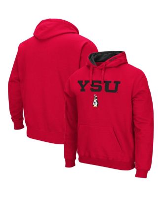 Men's Red Youngstown State Penguins Arch and Logo Pullover Hoodie