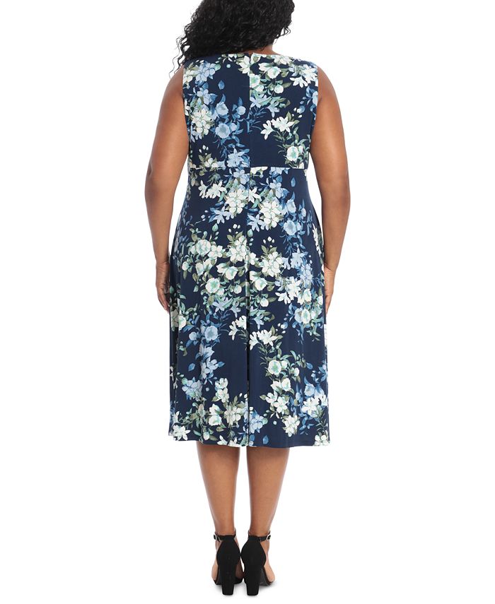 London Times Plus Size Floral-Print Jersey Dress & Reviews - Dresses ...