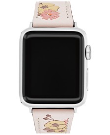 Chalk Floral Leather Apple Watch Band 38/41mm