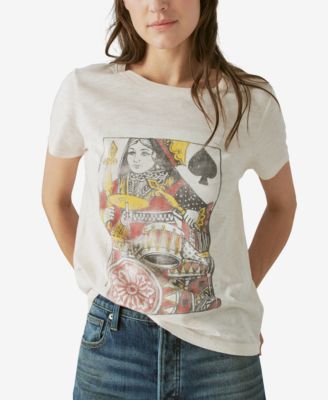 Lucky Brand Queen of Spades Crewneck T 