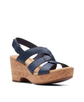 macy's clarks wedge sandals